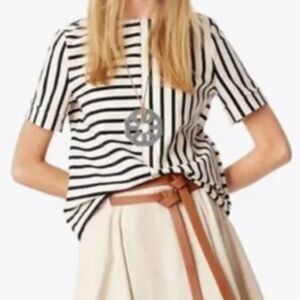 Tory Burch Striped Nautical Top, Size XS